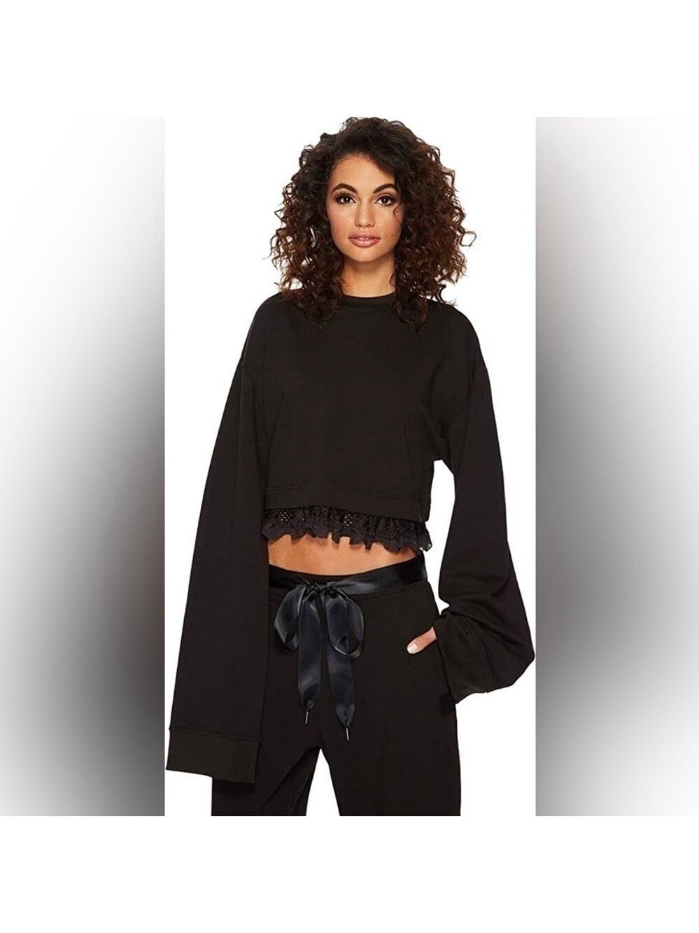 Puma by Rihanna Fenty Long Sleeve Cropped  Sweatshirt Size Medium